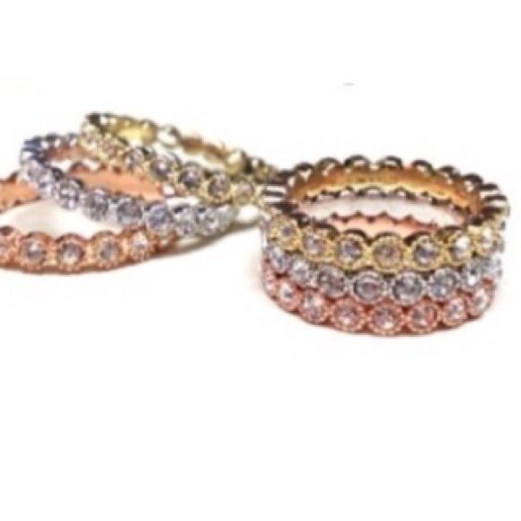 Tri Color Stackable Rings - Picture 2 of 3